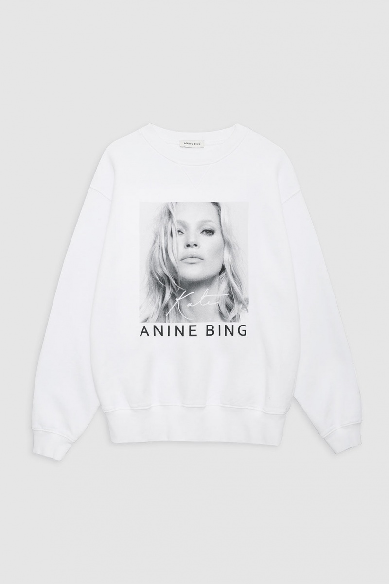 Sweat Anine Bing Ramona Kate Moss Blanche Femme | CQD-9374707